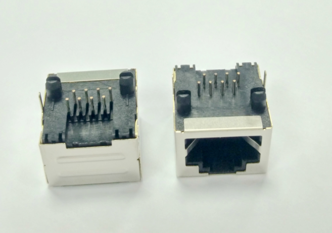 RJ45-56 8P8C平彈無燈90度臥式網（wǎng）絡插座RJ45無（wú）彈無燈RJ56網絡插座